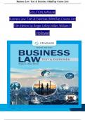 Solution Manual For Business Law&colon; Text & Exercises&comma; 10th Edition by Roger LeRoy Miller&comma; William E&period; Hollowell&comma; Verified Chapters 1 - 43&comma; Complete Newest Version