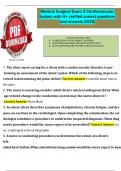  Medical Surgical Exam 2 Cardiovascular  System with A&plus; verified correct questions  and answers&period;2025 