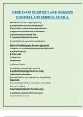 NDEB EXAM QUESTIONS AND ANSWERS  COMPLETE AND VERIFIED RATED A&period; 