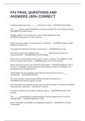 FF2 FINAL QUESTIONS AND ANSWERS 100&percnt; CORRECT