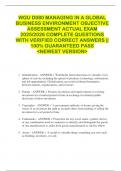 WGU D080 MANAGING IN A GLOBAL  BUSINESS ENVIRONMENT OBJECTIVE  ASSESSMENT ACTUAL EXAM  2025&sol;2026 COMPLETE QUESTIONS  WITH VERIFIED CORRECT ANSWERS &vert;&vert;  100&percnt; GUARANTEED PASS   <NEWEST VERSION> 