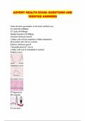 ALL ADVENT HEALTH PACKAGED EXAMS&colon; QUESTIONS AND ANSWERS