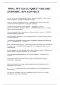 FINAL FF2 EXAM 2 QUESTIONS AND ANSWERS 100&percnt; CORRECT