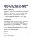 EPIC AMB 400 EXAM 2024&sol;2025 MOST TESTED EXAM COMPLETE QUESTIONS WITH DETAILED VERIFIED ANSWERS &lpar;100&percnt; CORRECT ANSWERS&rpar; &sol; ALREADY PASSED GRADED A&plus;