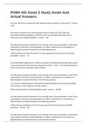 PUBH 401 Exam 2 Study Guide And Actual Answers&period;