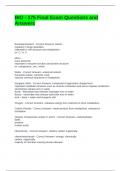 BIO - 175 Final Exam Questions and Answers
