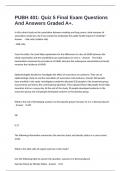 PUBH 401&colon; Quiz 5 Final Exam Questions And Answers Graded A&plus;&period;