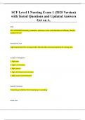 SCF Level 1 Nursing Exam 1 &lpar;2025 Version&rpar; with Tested Questions and Updated Answers Get an A&period;