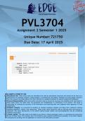 PVL3704 Assignment 2 100&percnt; &lpar;ANSWERS&rpar; Semester 1 2025 - DISTINCTION GUARANTEED