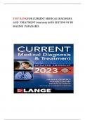 TEST BANK CURRENT Medical Diagnosis and Treatment 2025 &lpar;Current Medical Diagnosis & Treatment&rpar; 62nd Edition by Maxine A&period; Papadakis Complete Guide