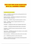TROY BUS 6600 EXAM QUESTIONS WITH ALL ANSWERS CORRECT