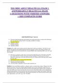 NSG MISC ADULT HEALTH LLL EXAM 1 ANSWERSADULT HEALTH LLL EXAM 1~QUESTIONS WITH VERIFIED ANSWERS ~~2025 COMPLETE GUIDE