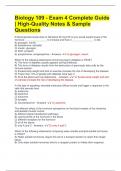 Biology 109 - Exam 4 Complete Guide &vert; High-Quality Notes & Sample Questions