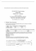 CS 7643 Problem Set 1 Questions and Solutions&vert;2025 Update with complete solution