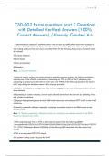 CS0-002 Exam questions part 2 Questions  with Detailed Verified Answers &lpar;100&percnt;  Correct Answers&rpar; &sol;Already Graded A&plus;