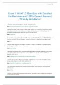 Exam 1 MHA710 Questions with Detailed  Verified Answers &lpar;100&percnt; Correct Answers&rpar;  &sol;Already Graded A&plus;