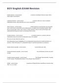EOY English EXAM Revision Actual Questions And Correctly Well Defined&period;