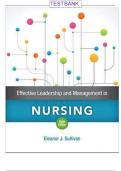 Test Bank For Effective Leadership and Management in Nursing 9th Edition Eleanor J&period; Sullivan