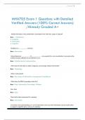 MHA705 Exam 1 Questions with Detailed  Verified Answers &lpar;100&percnt; Correct Answers&rpar;  &sol;Already Graded A&plus;