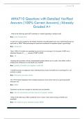 MHA710 Questions with Detailed Verified  Answers &lpar;100&percnt; Correct Answers&rpar; &sol;Already  Graded A&plus;