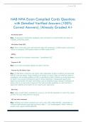 NAB NHA Exam Compiled Cards Questions  with Detailed Verified Answers &lpar;100&percnt;  Correct Answers&rpar; &sol;Already Graded A&plus;