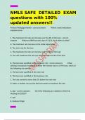 NMLS SAFE  DETAILED  EXAM  questions with 100&percnt; updated answers&excl;&excl;