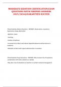MODERATE SEDATION CERTIFICATION EXAM QUESTIONS WITH VERIFIED ANSWERS 2025&vert;GUARANTEED SUCCESS