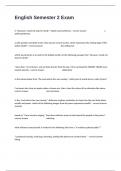 English Semester 2 Exam Actual Real Practice Questions And Detailed Answers&period;