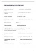 ENGLISH GRAMMAR EXAM Verified Practice Questions And 100&percnt; Correct Answers&period;