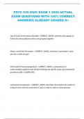 PSYC 230 UIUC EXAM 1 2025 ACTUAL EXAM QUESTIONS WITH 100&percnt; CORRECT ANSWERS&vert; ALREADY GRADED A&plus;