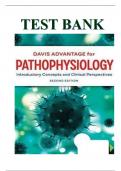 Test Bank for Davis Advantage for Pathophysiology&semi; Introductory Concepts and Clinical Perspectives 2nd Edition By Capriotti ISBN-10&semi; 0803694113 ISBN-13&semi; 9780803694118