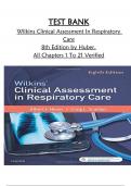 TEST BANK for Wilkins Clinical Assessment In Respiratory  Care  8th Edition by Huber&comma;  All Chapters 1 To 21 Verified > pdf <