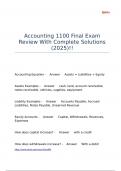 Accounting 1100 Final Exam Review With Complete Solutions &lpar;2025&rpar;&excl;&excl;