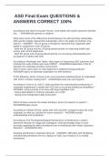 ASD Final Exam QUESTIONS & ANSWERS CORRECT 100&percnt;