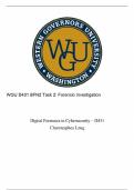 WGU D431 BFN2 Task 2&colon; Forensic Investigation&vert;Latest 2025 Update with complete solution