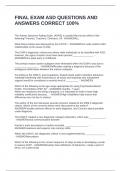 FINAL EXAM ASD QUESTIONS AND ANSWERS CORRECT 100&percnt;