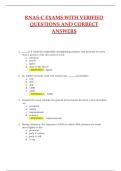 RNAS-C EXAMS WITH VERIFIED QUESTIONS AND CORRECT ANSWERS