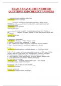 EXAM 3 RNAS-C WITH VERIFIED QUESTIONS AND CORRECT ANSWERS 2025