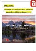 TEST BANK  Auditing & Assurance Services&colon; A Systematic Approach&comma; 11th Edition Chapters 1 - 21 