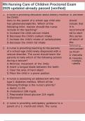 RN Nursing Care of Children Proctored Exam 2025 updated already passed &lpar;verified&rpar;