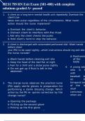 HESI 799 RN Exit Exam &lpar;301-400&rpar; with complete solutions graded A&plus; passed
