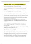 Corporate Finance MCQ's &vert;&vert; with Confirmed Answers&period;