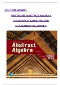 SOLUTION MANUAL  FIRST COURSE IN ABSTRACT ALGEBRA A  8TH EDITION BY JOHN B&period; FRALEIGH  ALL CHAPTERS FULL COMPLETE 