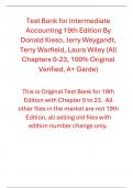 Test Bank for Intermediate Accounting 19th Edition By Donald Kieso&comma; Jerry Weygandt&comma; Terry Warfield&comma; Laura Wiley