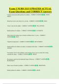 Exam 2 NURS 2113 UPDATED ACTUAL   Exam Questions and CORRECT Answers