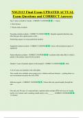 NSG2113 Final Exam UPDATED ACTUAL   Exam Questions and CORRECT Answers 