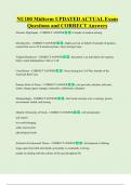 NU100 Midterm UPDATED ACTUAL Exam  Questions and CORRECT Answers