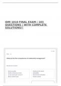 IDM 1010 FINAL EXAM &vert; 103 QUESTIONS &vert; WITH COMPLETE SOLUTIONS&excl;&excl;