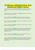 NU 100 Exam 1 UPDATED ACTUAL  Exam  Questions and CORRECT Answers 