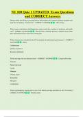 NU 100 Bundled Exam Questions WITH  CORRECT Answers